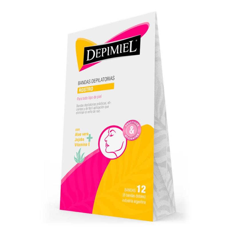 Bandas Depilatorias Rostro 12 Unidades Depimiel