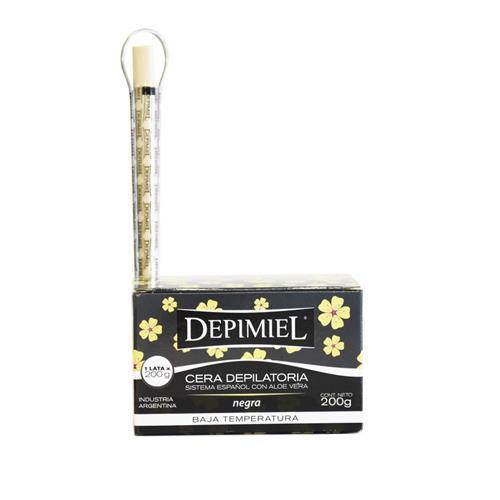 Cera en Lata Negra con Espátula Depimiel 200g