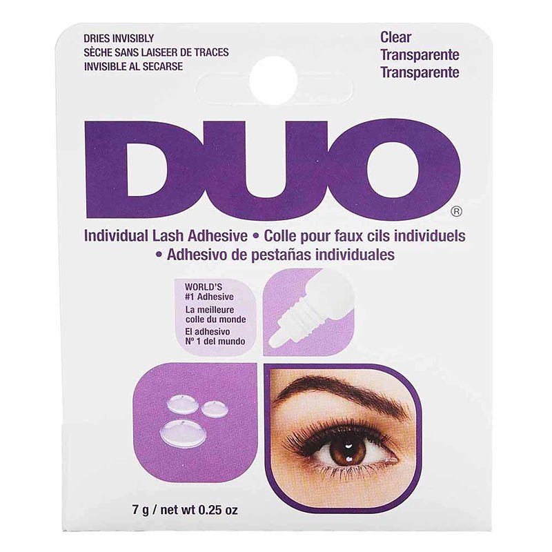 Adhesivo Para Pestañas Individuales Transparente Duo