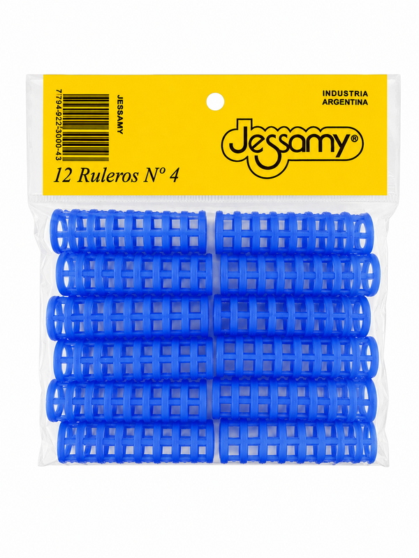 Ruleros Plásticos Jessamy Nro. 4, 12 Unidades