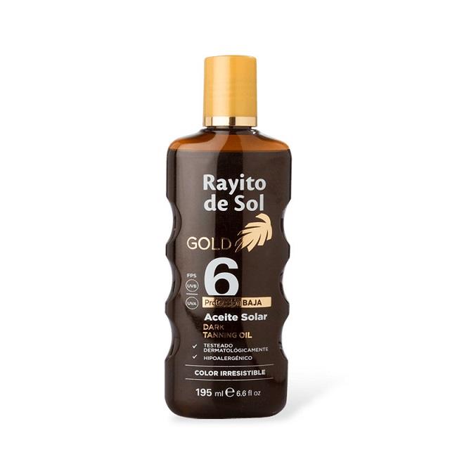 Aceite Bronceador Gold FPS6 195ml Rayito de Sol