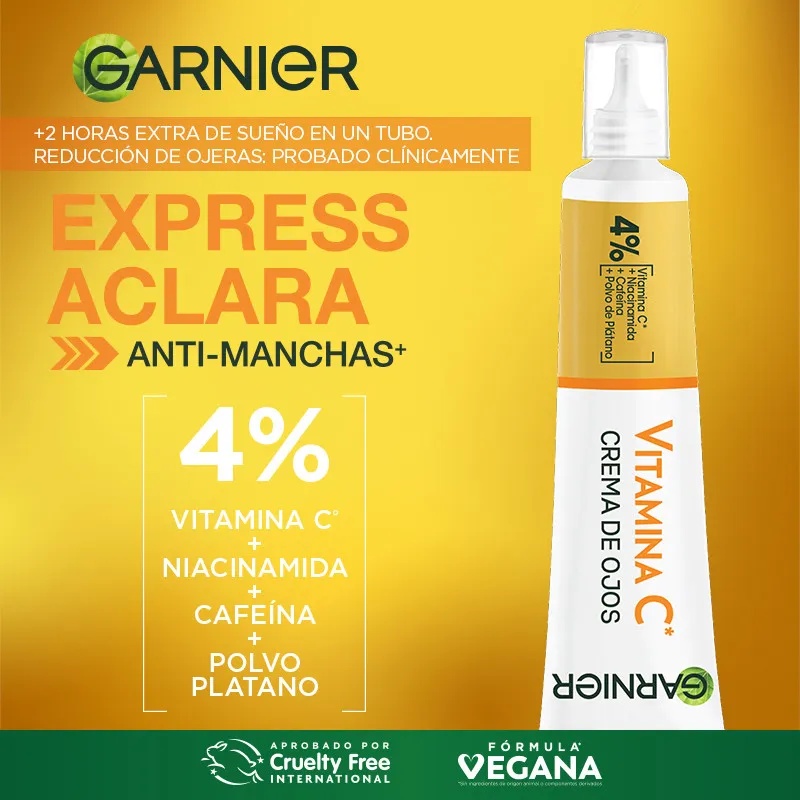 Crema Anti-Ojeras Skin Active Con Vitamina C 15 ml Garnier