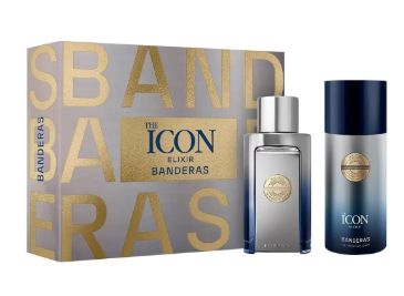 Cofre The Icon Elixir Men EDP 100 ml + Deo Antonio Banderas